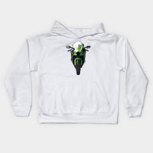 ZX10R Bike Front View Illustration Kids Hoodie